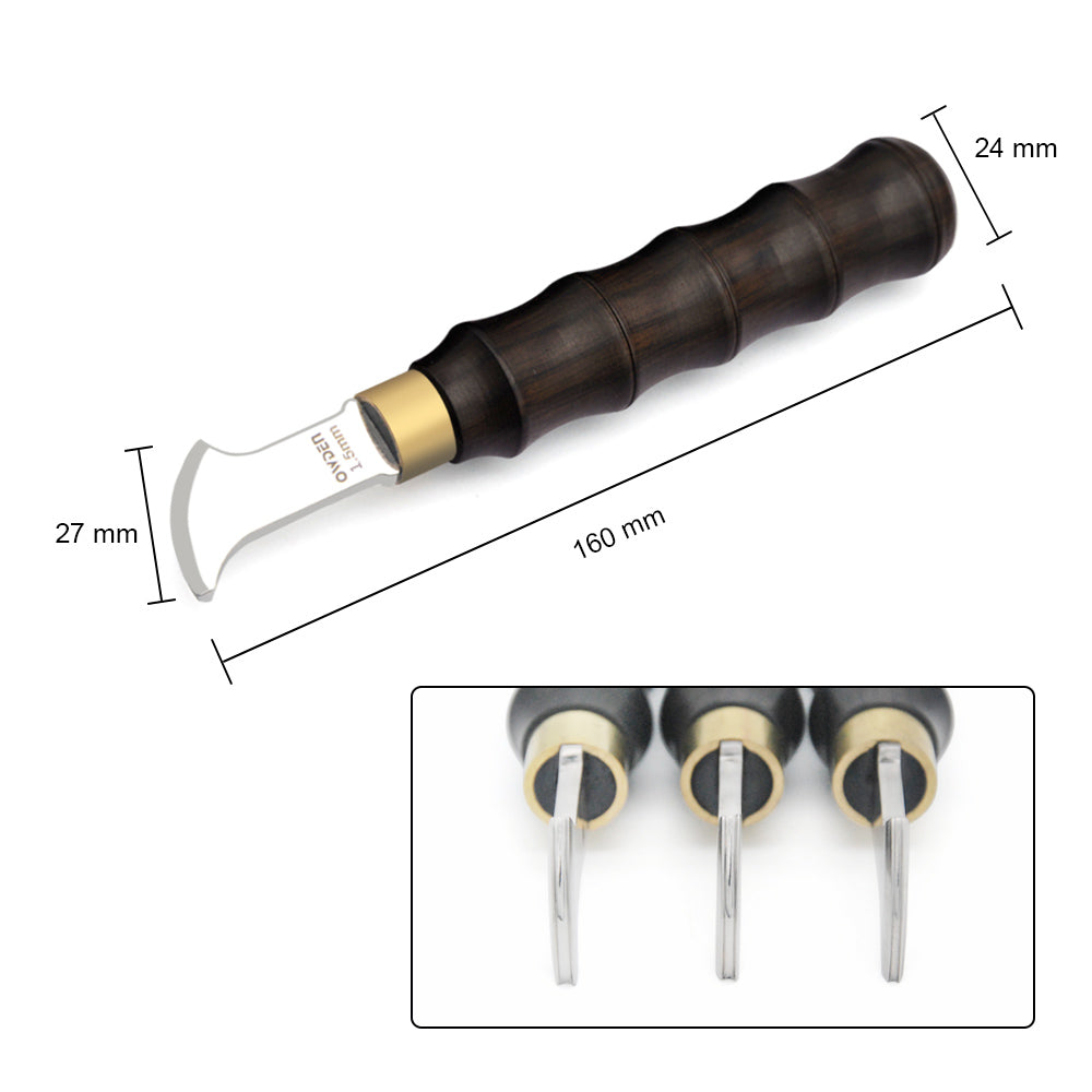 Creaser de bord en cuir (disponible dans les tailles 1,5 mm, 2,0 mm, 2,5 mm)