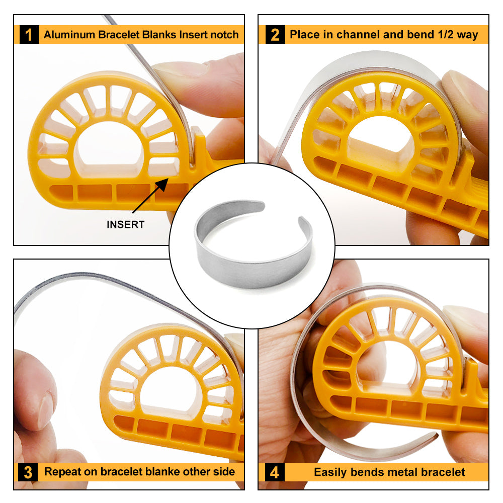 10Pcs Tapered Bracelet Stamping Blanks 5/8"
