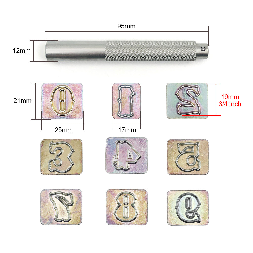 Number Stamping Set 3/4'' (19mm)
