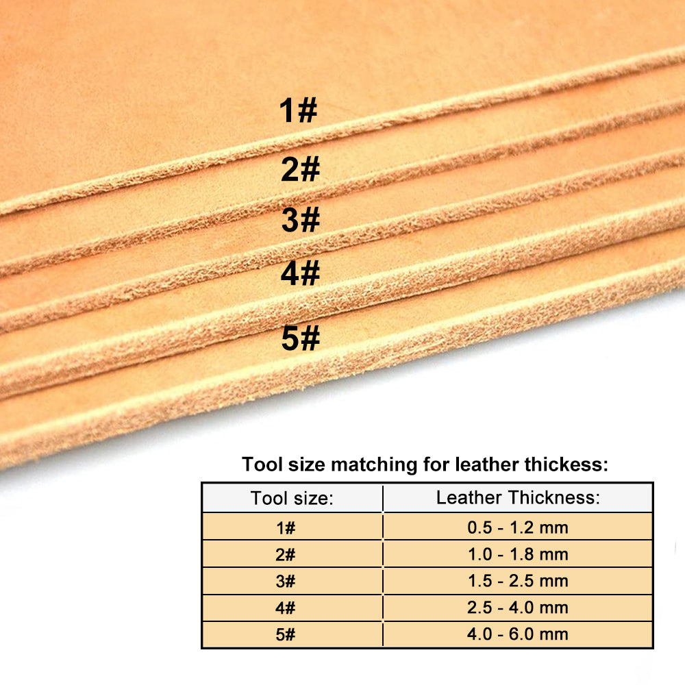 TLKKUE 4 Sizes Leather Edge Skiving Beveler Tools, Wide Leather