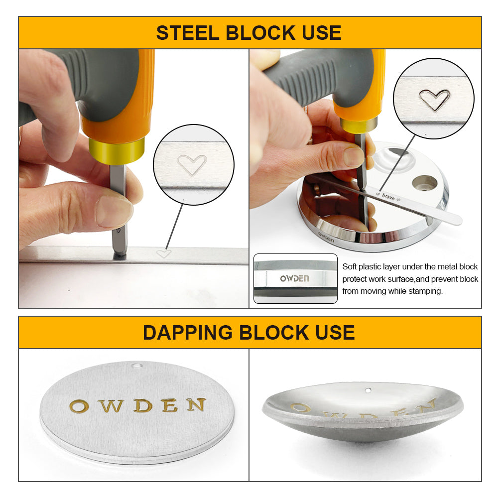 2 in 1 Steel Block & Dapping Tools