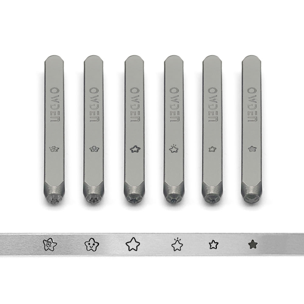 6pcs Star Metal Stamping Set