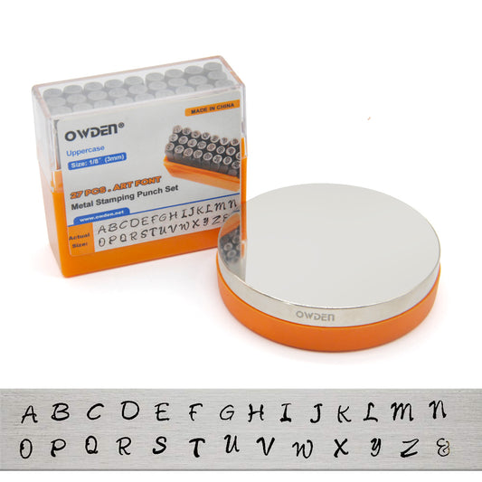 Handwritten Uppercase Letter Metal Stamps Kit 1/8” (3mm)