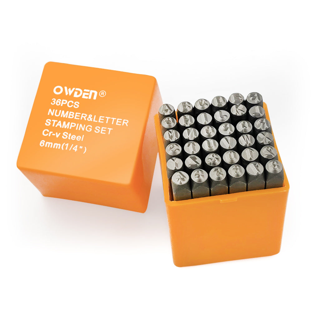 36Pcs Chiffres et Lettres Timbres (6 mm 1/4'')