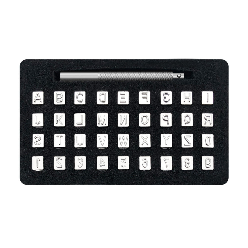 Number & Alphabet Stamping Set 1/4" (6.5mm)