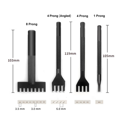 4Pcs Line Lacing Chisel Kit 1/8" (3mm)
