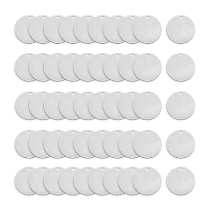 50Pcs Circle w/ Hole, 3/4"- Stamping Blanks