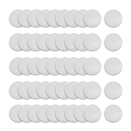 50Pcs Circle w/ Hole, 3/4"- Stamping Blanks