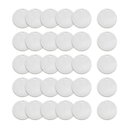 30Pcs Circle w/ Hole, 1"- Stamping Blanks