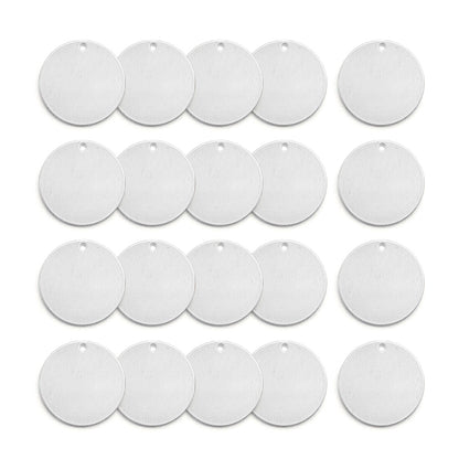 20Pcs Circle w/ Hole, 1-1/4"- Stamping Blanks