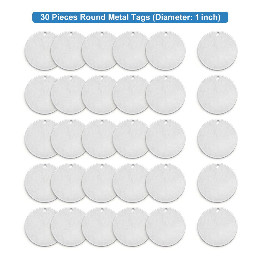 20Pcs Circle w/ Hole, 1-1/4"- Stamping Blanks