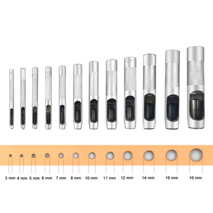 Silver Hole Punches 1-28mm