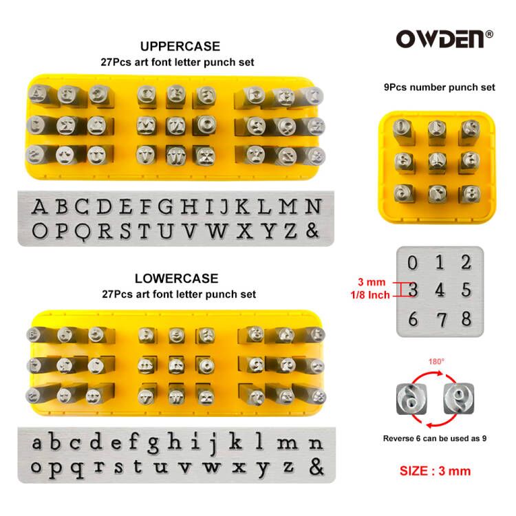 65Pc Metal Stamps Tools Set - Art Font