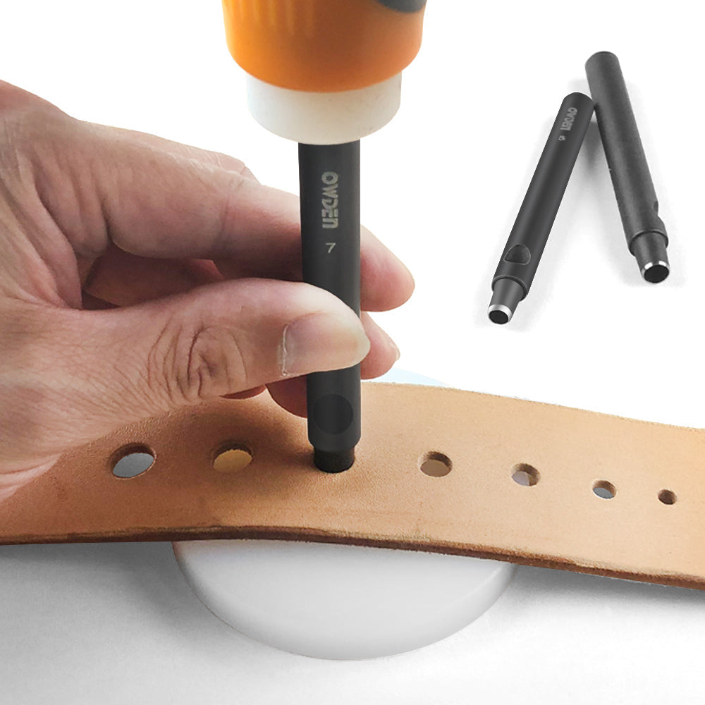 13 Pcs Leather Hole Punch Set (Slim Style) 1.0-12MM for Leather Belt,Watch Band and Leather Strap Gasket. with a Free 3" Nylon mat. Leather tools OWDEN CRAFT 