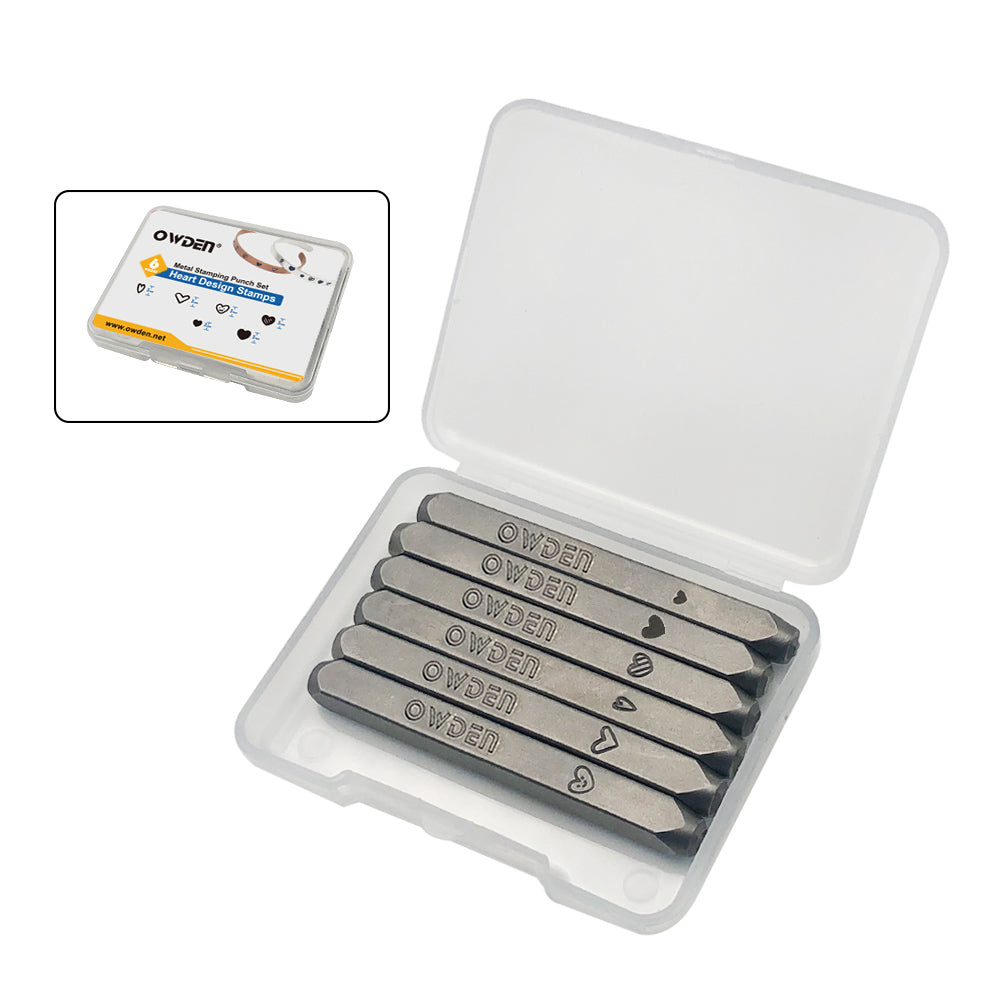 6pcs Heart Metal Stamping Set