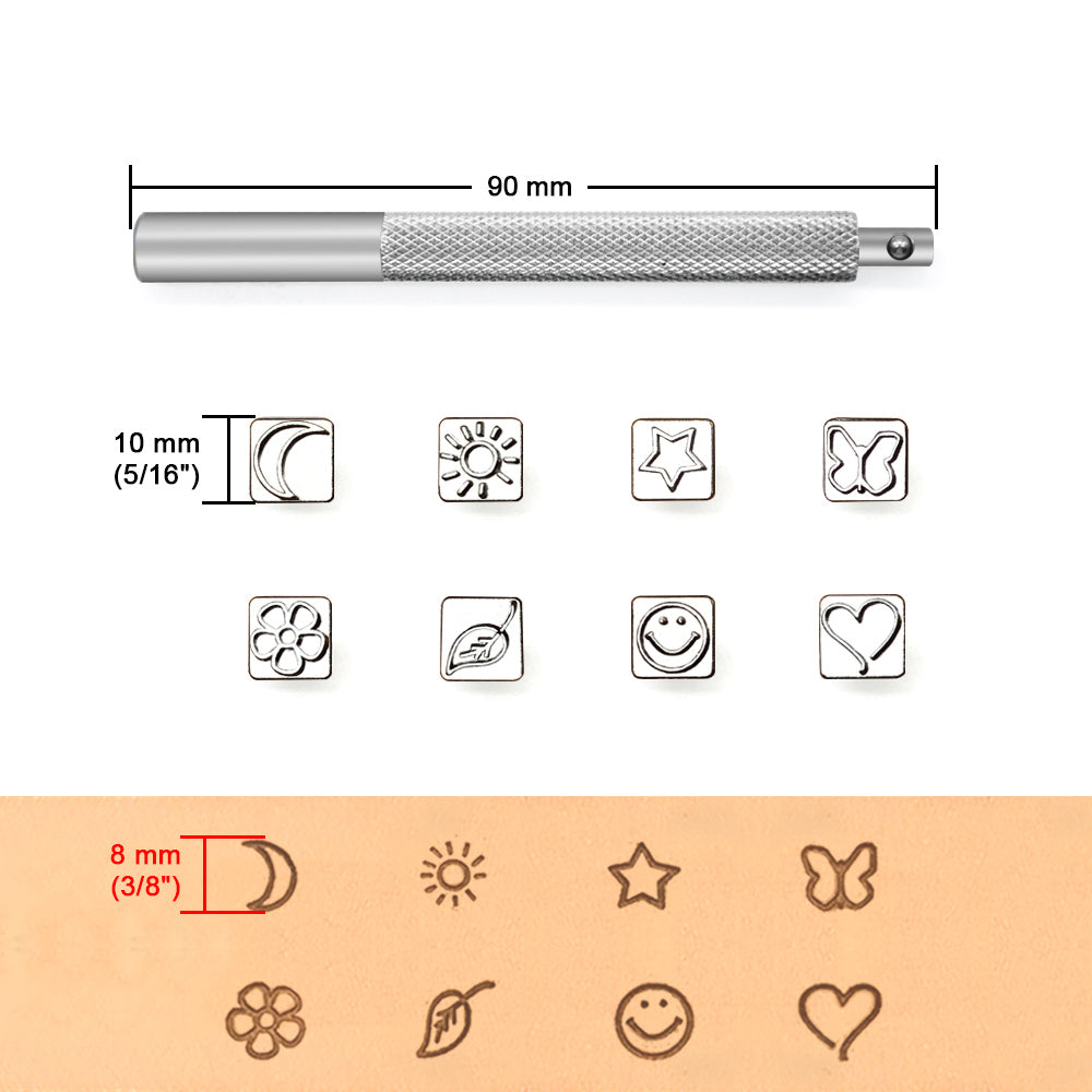 9Pcs Pattern Stamping Set 3/8" (8mm)