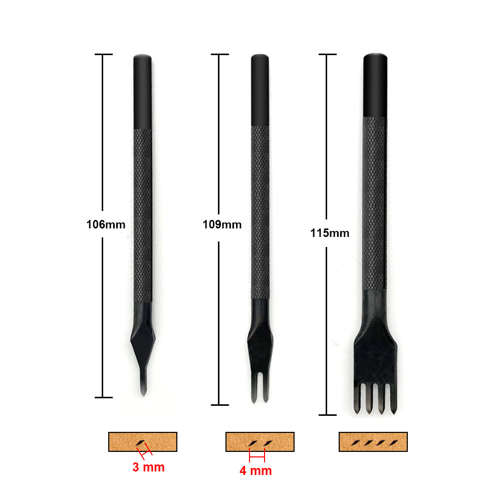 3Pcs Diamond Chisel Kit - 4mm