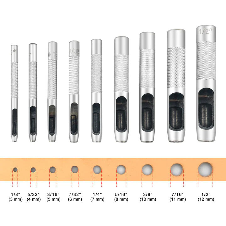 Silver Hole Punches 1-28mm