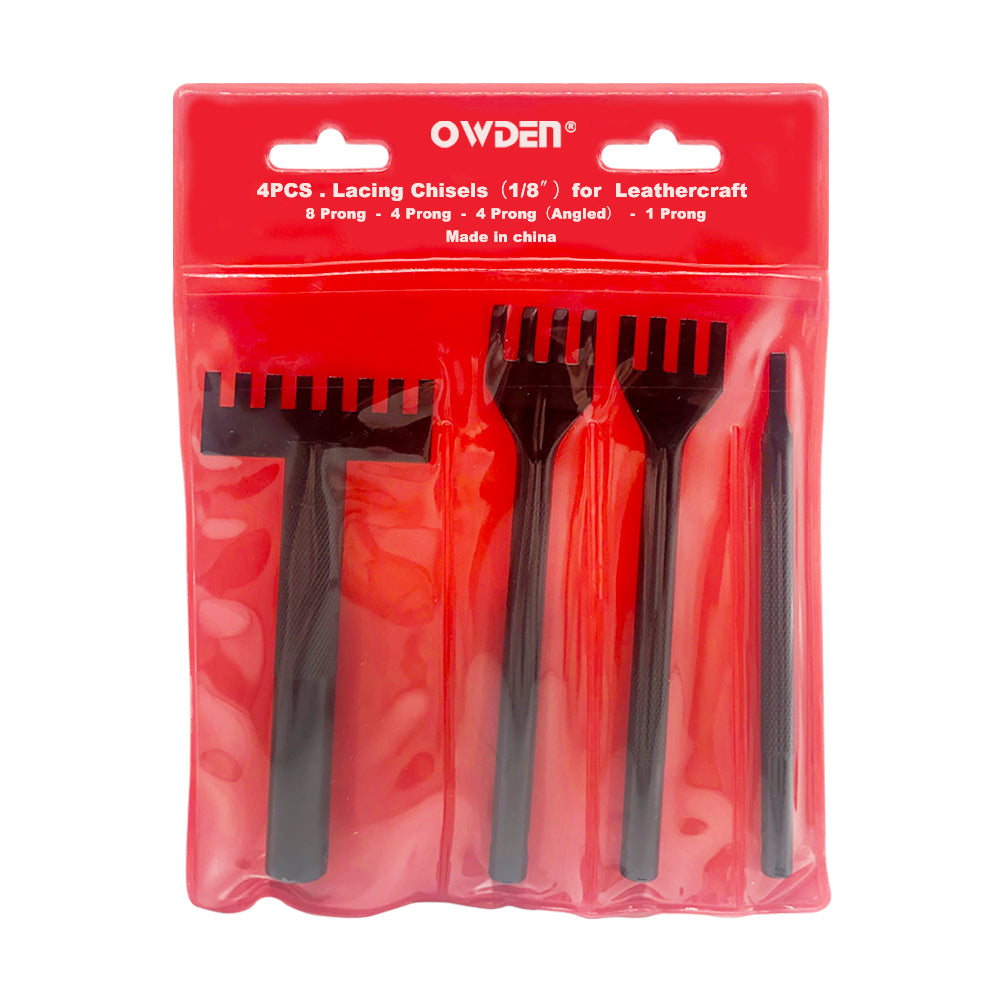 4Pcs Line Lacing Chisel Kit 1/8" (3mm)