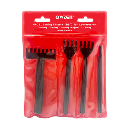 4Pcs Line Lacing Chisel Kit 1/8" (3mm)