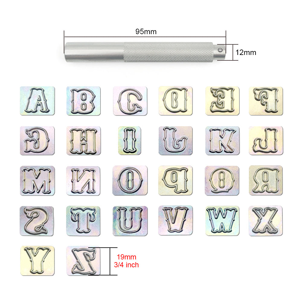 Alphabet Stamping Set 3/4" (19mm)
