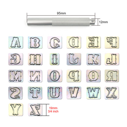 Alphabet Stamping Set 3/4" (19mm)