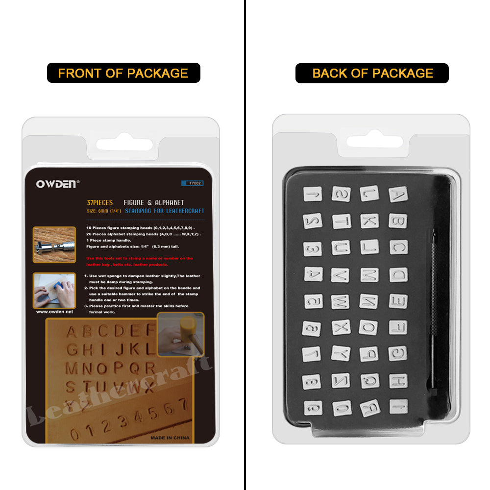 Number & Alphabet Stamping Set 1/4" (6.5mm)