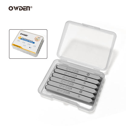 6pcs Star Metal Stamping Set