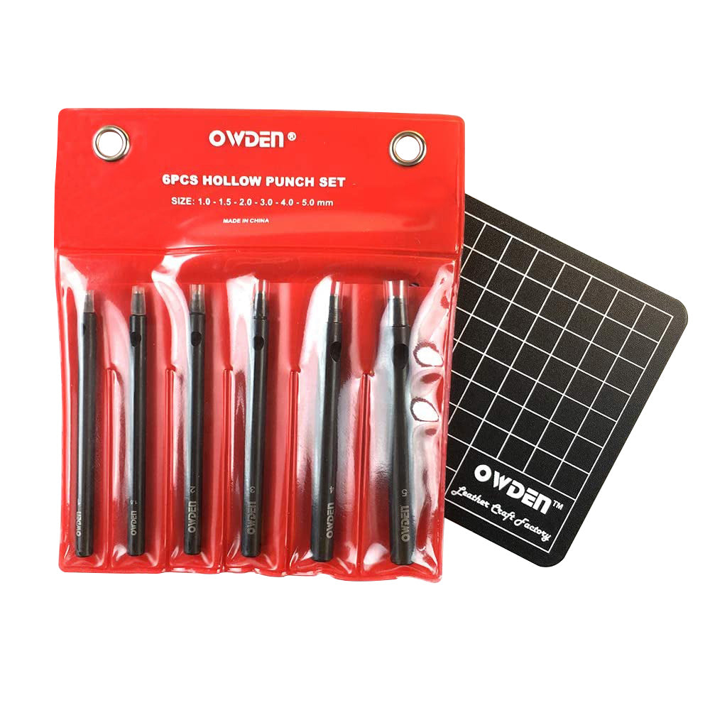 OWDEN Leather Craft Round Belt Hole Punch Tool 1mm-12mm, Hollow Punch Set –  OWDEN CRAFT