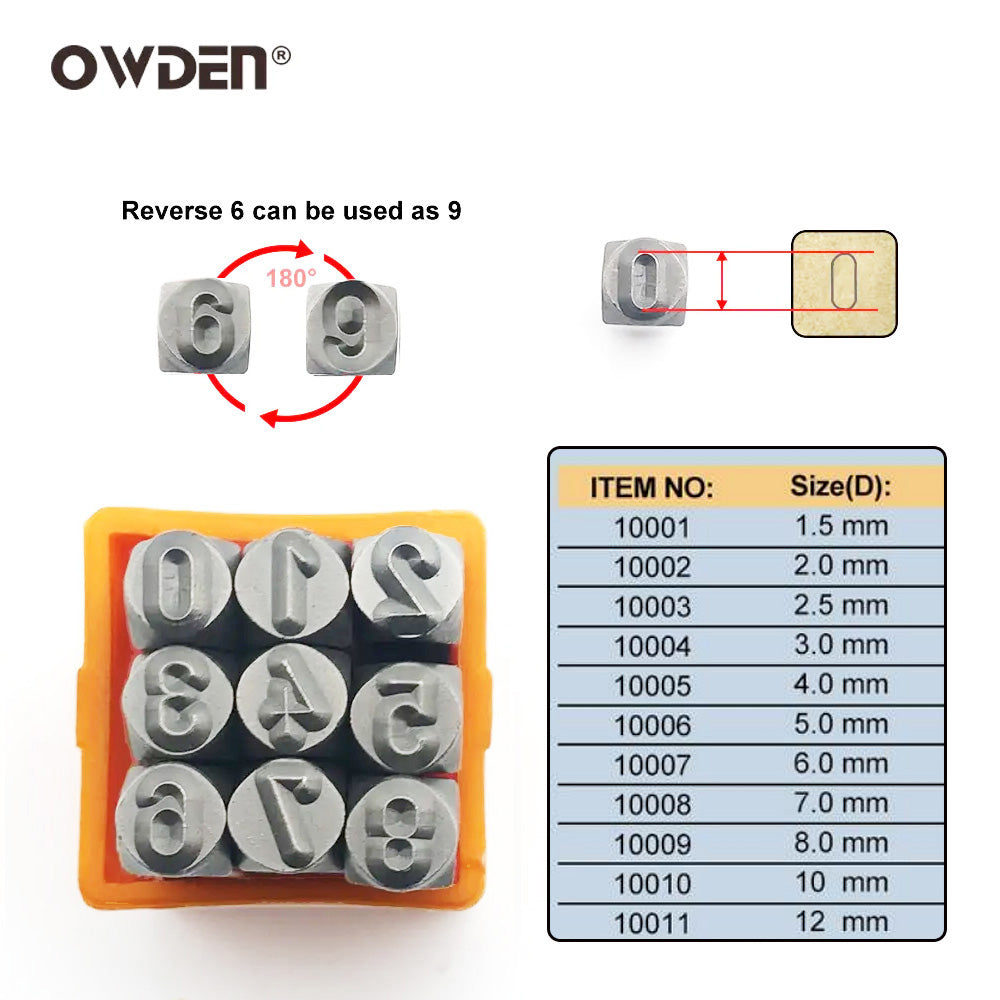 Standard Number Metal Stamps